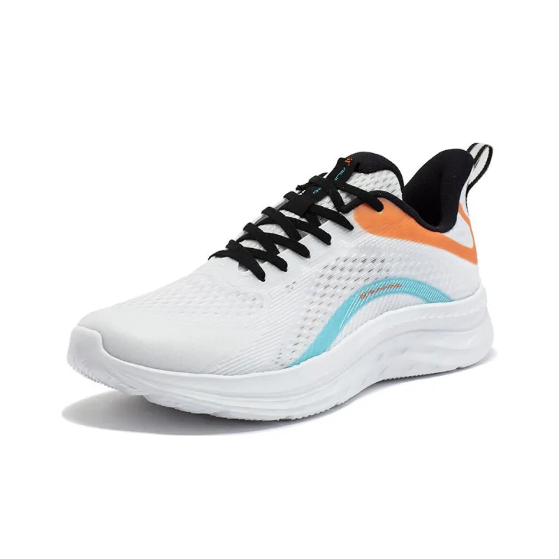 361° Anti-Slip And Wear-Resistant Breathable Low-Top Running Shoes Men's White Blue Orange-1