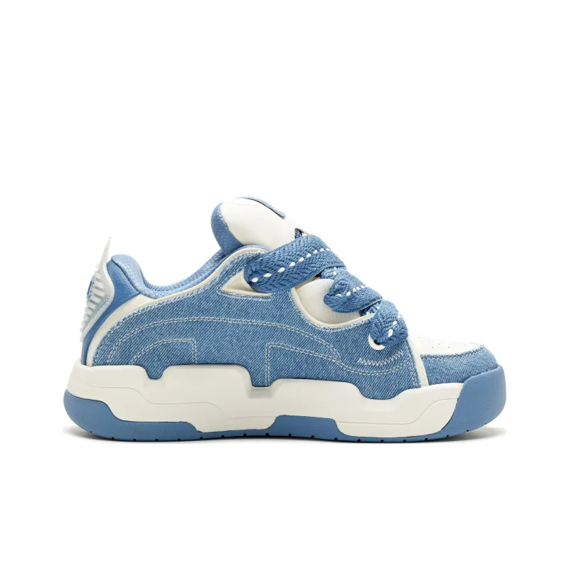 Champion Peel off Fun Anti Slip Wear Resistant Low Top Skateboard Shoes Men's Blue White-1