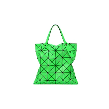 ISSEY MIYAKE Lucent Gloss Artificial Leather Tote Bag, Shopping Bag, Shoulder Bag, Handbag Women's Green