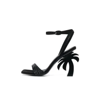 PALM ANGELS One Strap Sandals 10cm Women's Black