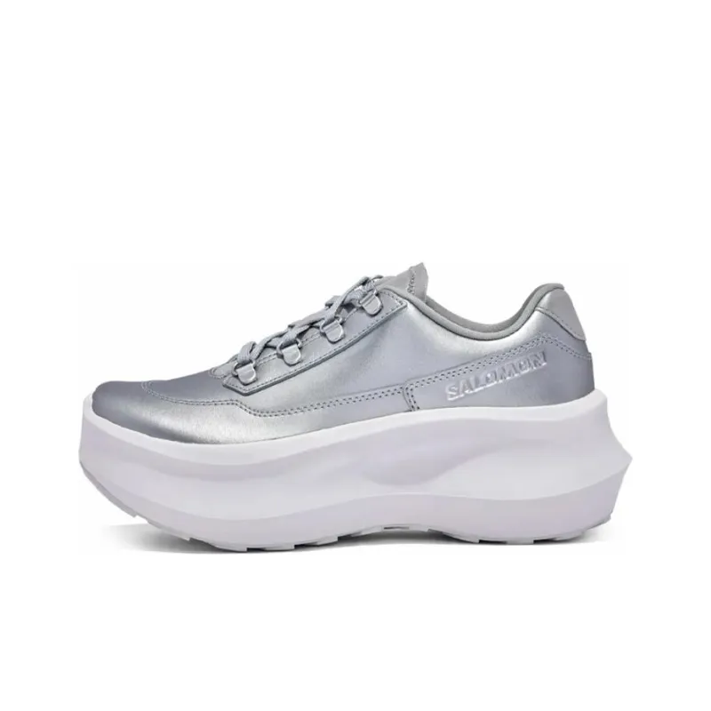 SALOMON SR811 Leather Platform Comme Des Garcons Silver-0