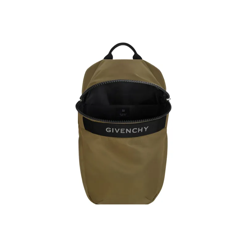 Givenchy Fabric With Cow Leather Backpack Men's Khaki Green-3