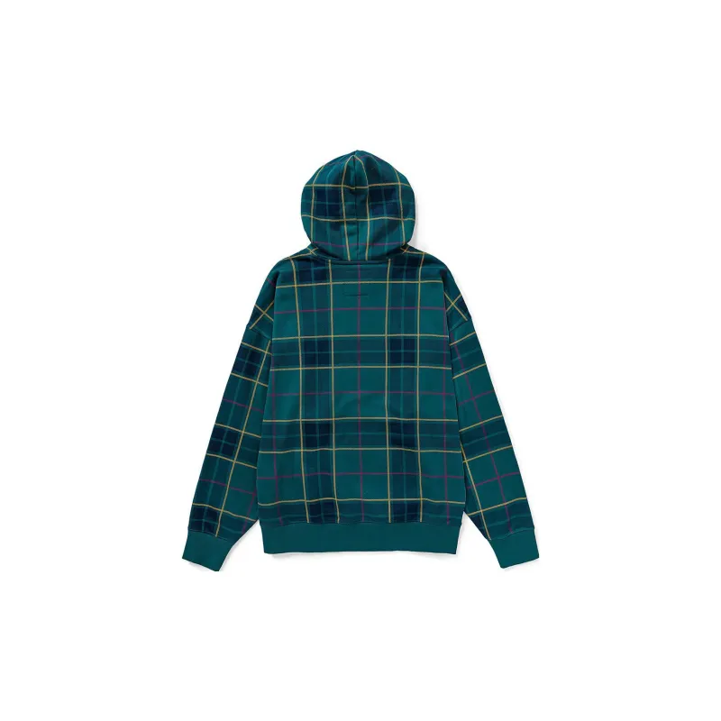 Vans Sweatshirts Unisex Green Plaid Print-1