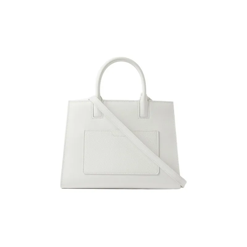 Burberry Frances Calfskin Tote Bag Shopping Bag Handbag Mini Women's White-2