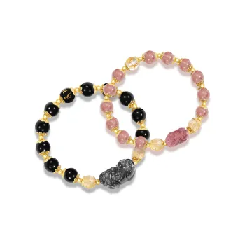 MISS TOOYA Strawberry Quartz Bracelets Unisex