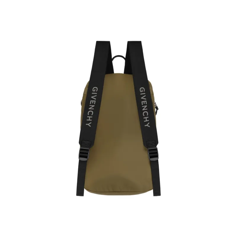 Givenchy Fabric With Cow Leather Backpack Men's Khaki Green-2