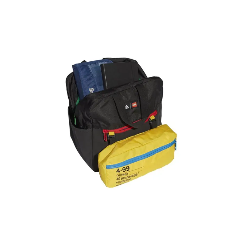 Adidas LEGO Building Block, Collaboration Polyester Backpack Men's Black & Yellow & Green & Red-4