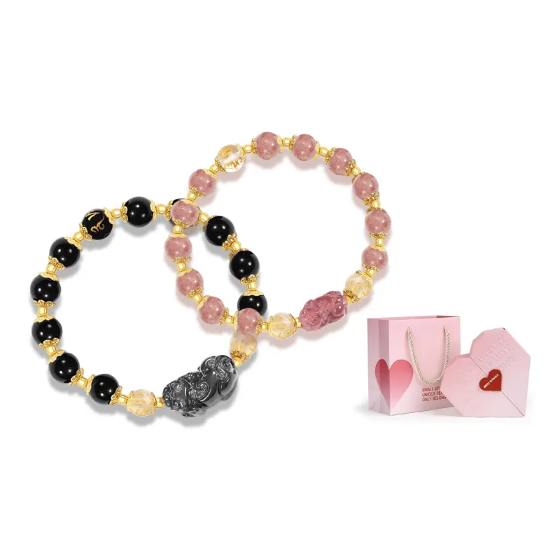 MISS TOOYA Strawberry Quartz Bracelets Unisex-3
