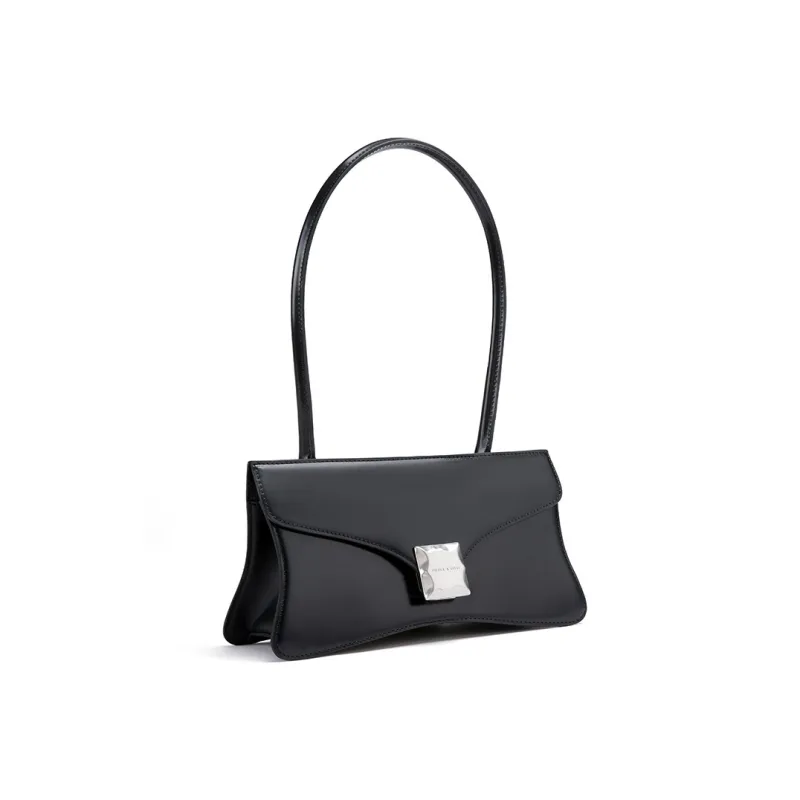 FIEDLE&SISSI Genuine Leather Handbag, Shoulder Bag Regular Women's Piano Black-1