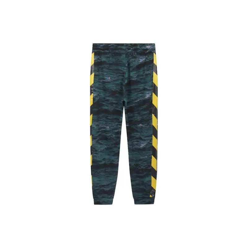 Burberry Tape Detail Sea Print Trackpants-1