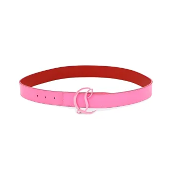 Christian Louboutin Leather Belts Women's Fuchsia