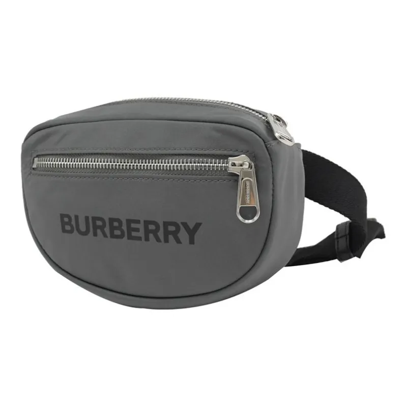 Burberry Nylon One Shoulder Crossbody Bag, Sling Bag, Fanny Pack Regular Unisex Gray-1