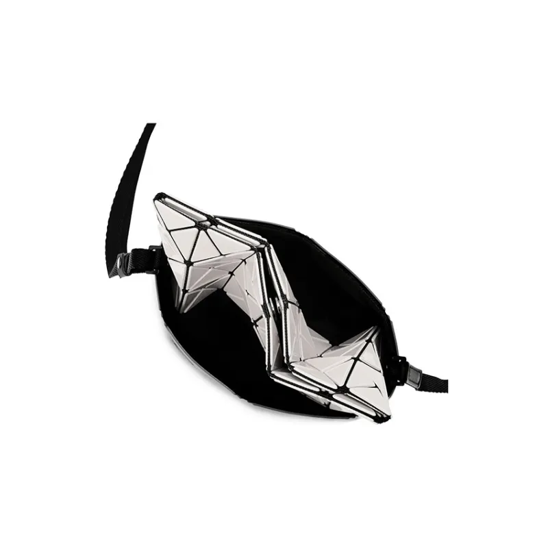 ISSEY MIYAKE Lucent Nest Vinyl Chloride Resin Shoulder Bag, Crossbody Bag Women's Charcoal Gray-3