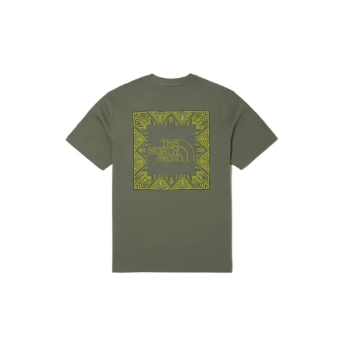 THE NORTH FACE Cashew Flower Collection T-Shirts Men Army Green