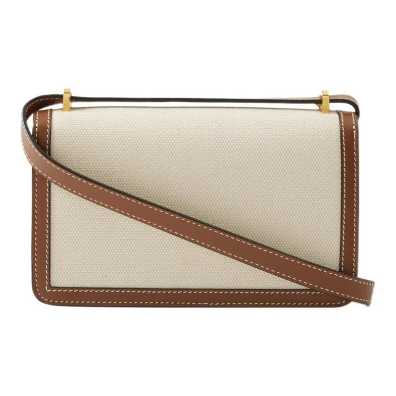 Burberry Canvas With Leather One Shoulder Canvas Bag Crossbody Bags Mini Women's Natural/Malt Brown-2