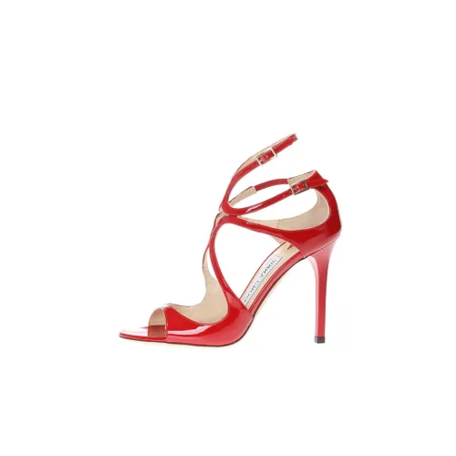 Jimmy Choo Ivette One-Strap Sandals 10cm Women's Red