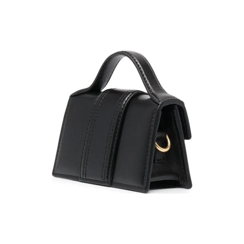 Jacquemus Cow Leather Shoulder Bag Crossbody Bag Handbag Mini Women's Black-3