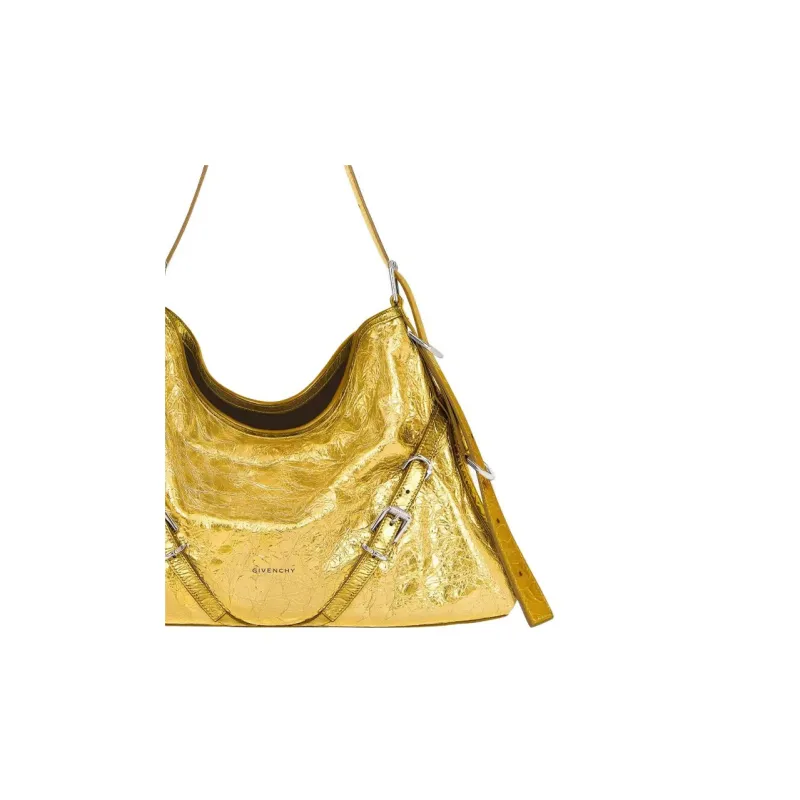 Givenchy Voyou Sheepskin Handbag, Shoulder Bag Women's Gold-4