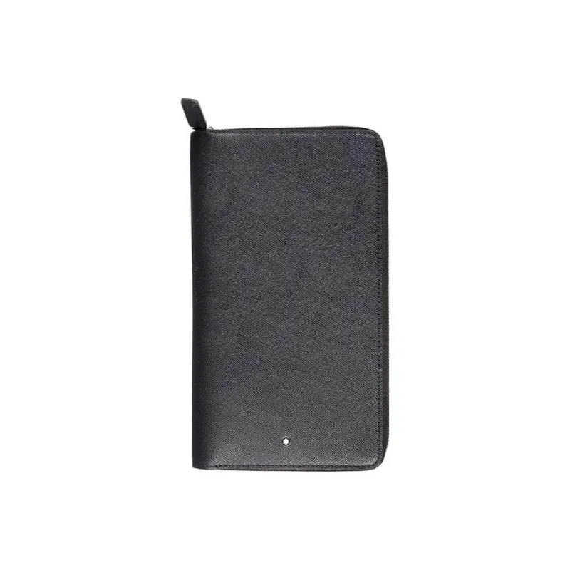 MONTBLANC Cow Leather Long Clutch Wallet Regular Men's Black-2