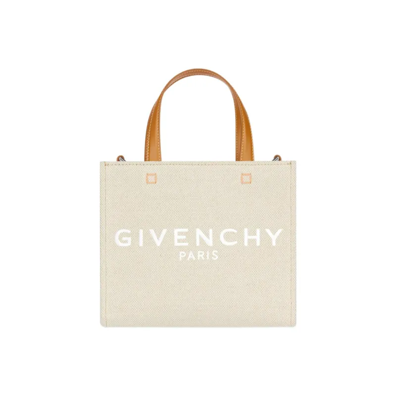 GIVENCHY Cotton Canvas Tote Bag Shopping Bag Canvas Bag Handbags Mini Women's Natural Beige-0