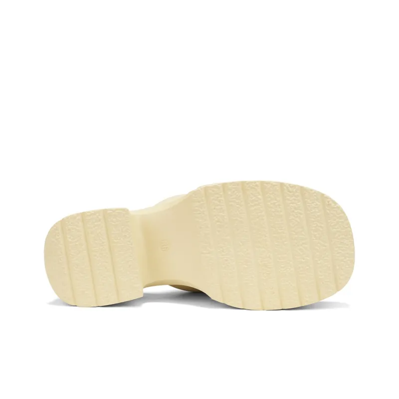 OMS Slide Slippers Women's Beige/Light Yellow-5