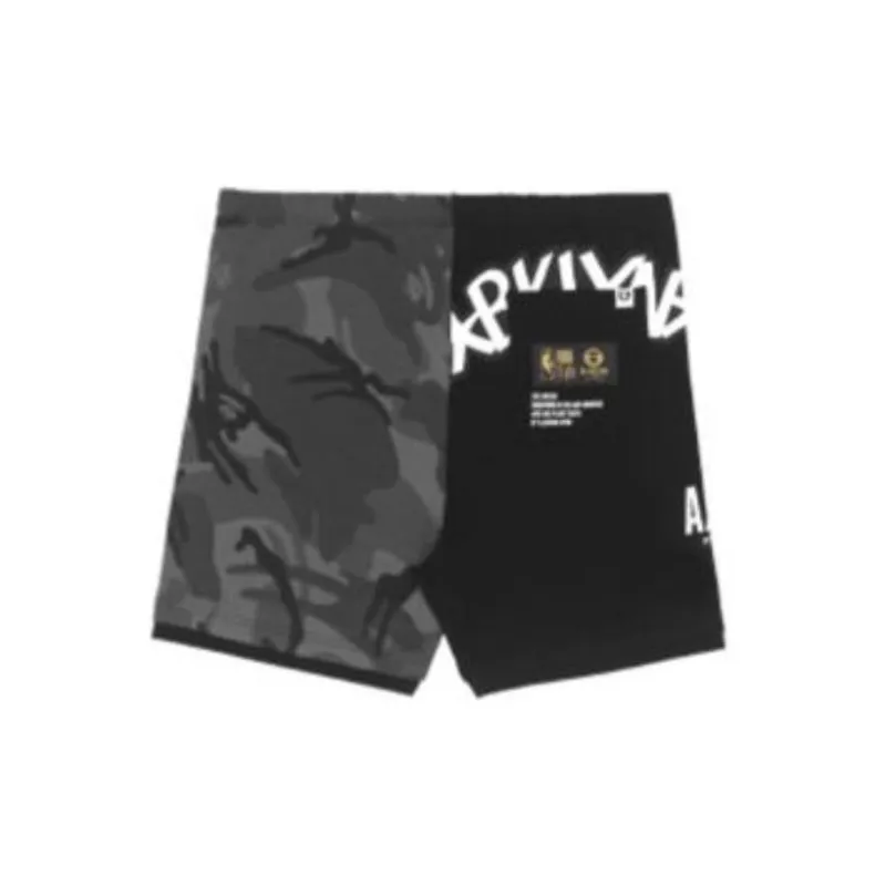 Bape X Nba Style Ape Face Camo Milwaukee Bucks Sweat Shorts-1