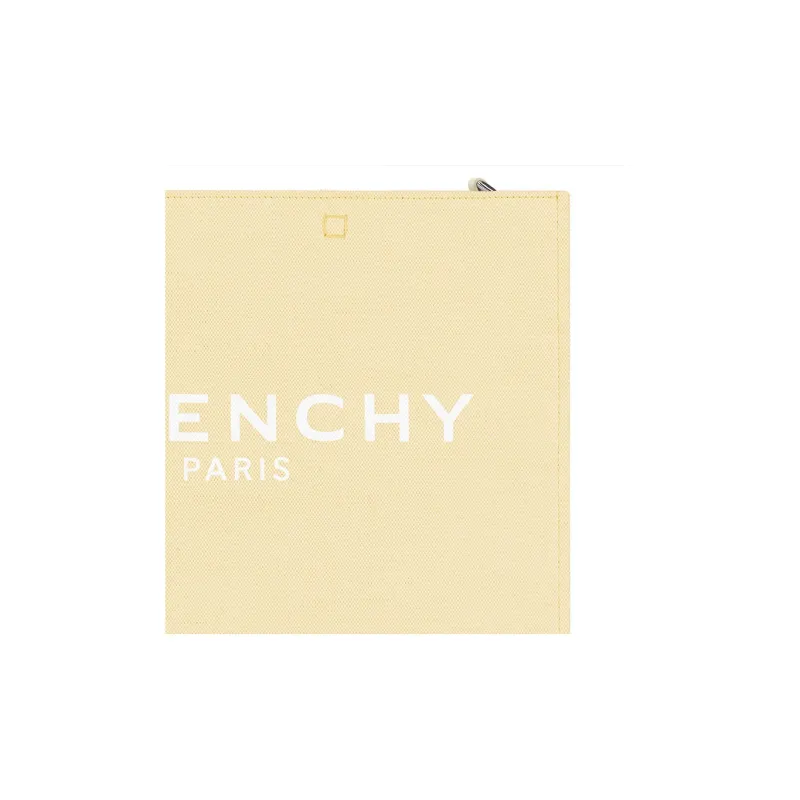 GIVENCHY Washed Cotton Canvas Bag, Tote Bag, Shopping Bag, Handbag Medium Size Women's Light Yellow-3