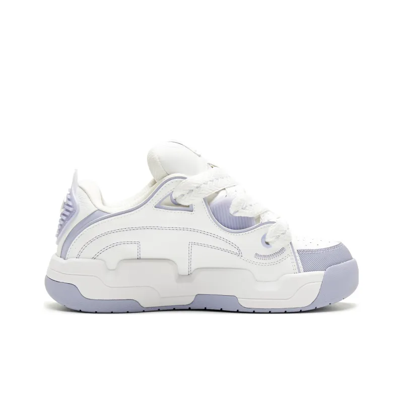 Champion Low Top Skateboard Shoes Women's Gray Purple-1