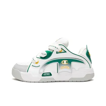 Champion Anti Slip Wear Resistant Low Top Skateboard Shoes Men's White Green