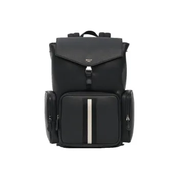 BALLY Recycled Nylon Backpack Large Size Men's Black