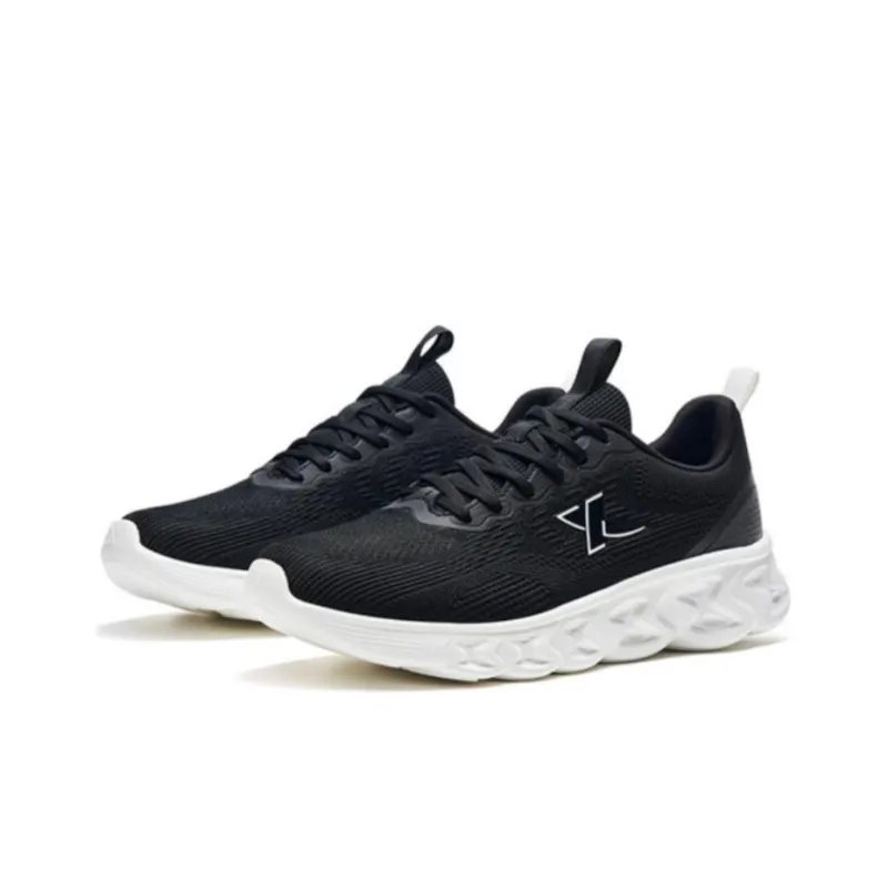 XTEP Anti Slip And Wear Resistant Breathable Low Top Running Shoes Men's Black White-1