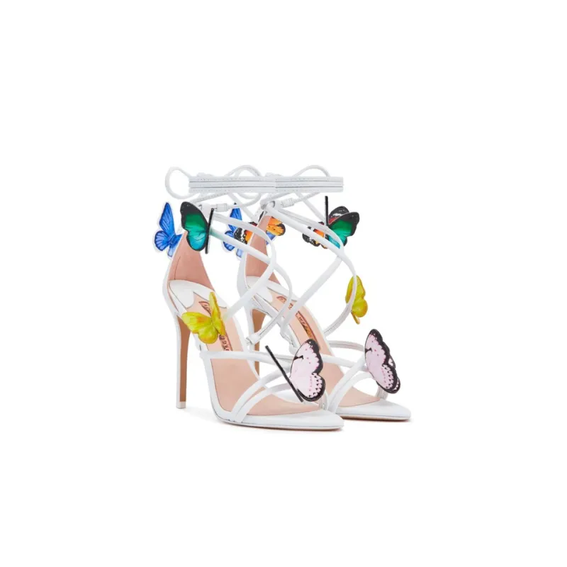 Sophia Webster One-Strap Sandals 10cm Women's White-2