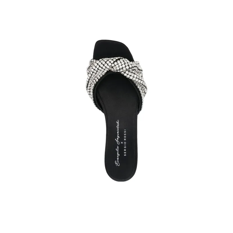 SERGIO ROSSI Crystal-embellished Flat Sandals-4