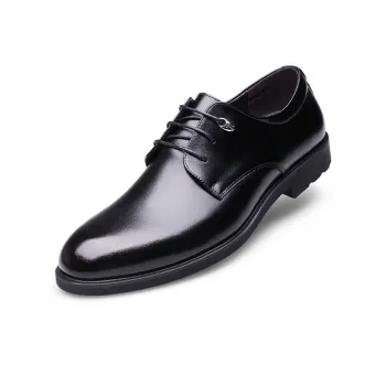 HUANAI Dress Shoes Men Low Top Black