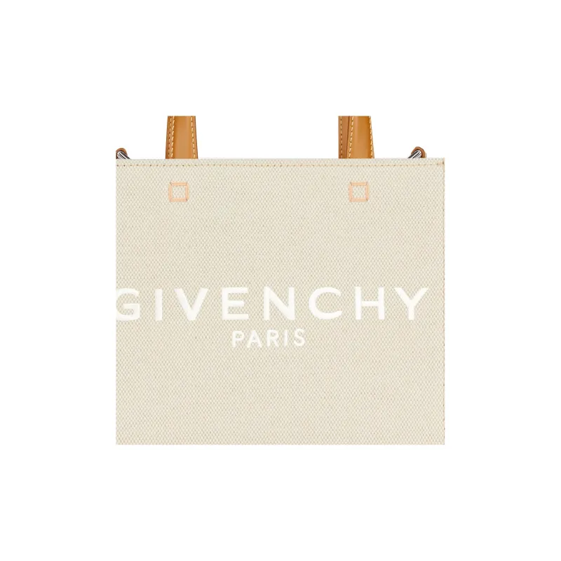 GIVENCHY Cotton Canvas Tote Bag Shopping Bag Canvas Bag Handbags Mini Women's Natural Beige-3