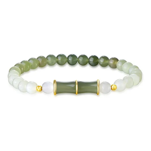 LOVING Hetian Jade Bracelets Pale Greenish White Jade Women's-1