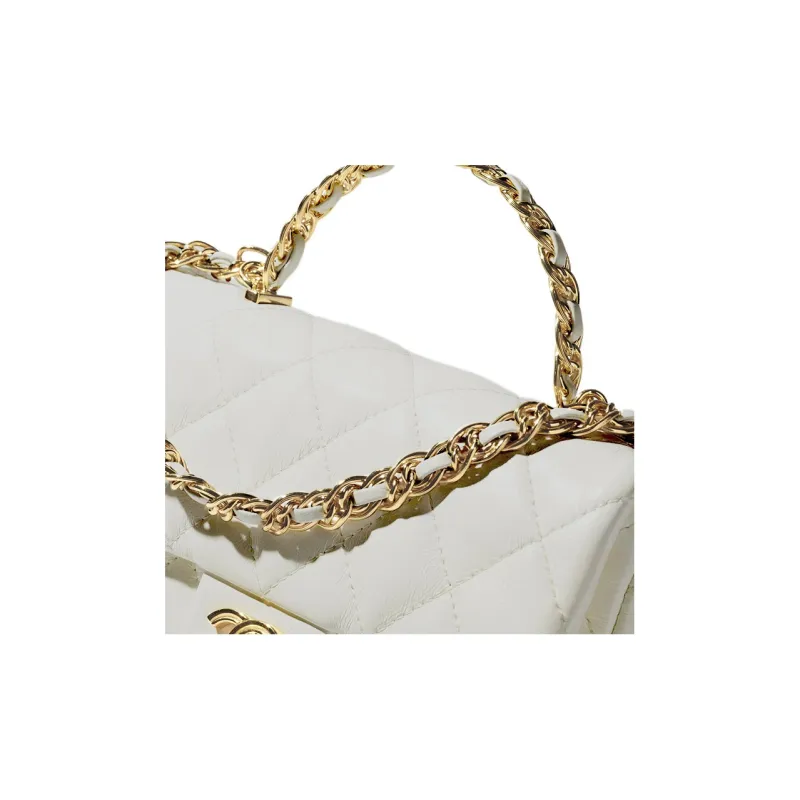 CHANEL Bright Lambskin Flap Bag, One Shoulder Handbag, Crossbody Bag Women's Gray-1