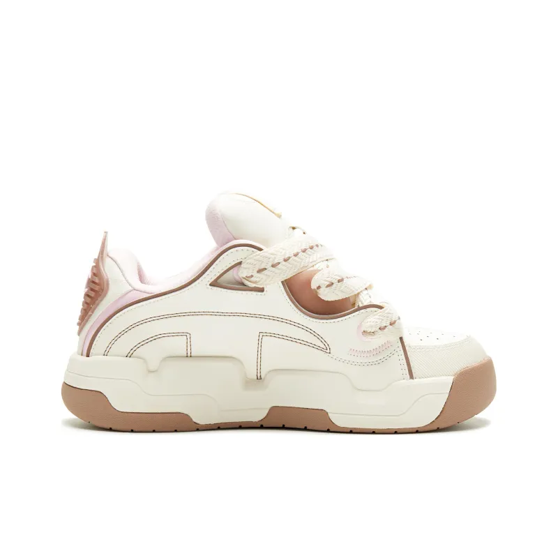 Champion Skateboard Shoes Women's Cream White Velvet Brown-1