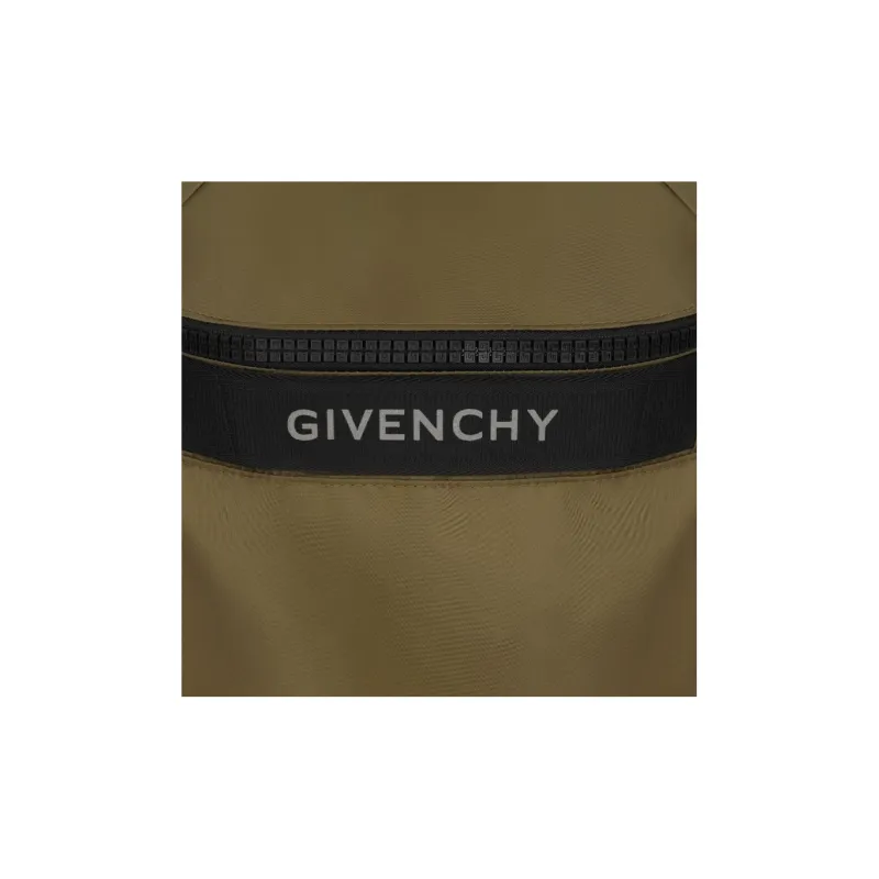 Givenchy Fabric With Cow Leather Backpack Men's Khaki Green-4