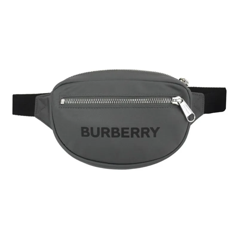Burberry Nylon One Shoulder Crossbody Bag, Sling Bag, Fanny Pack Regular Unisex Gray-0