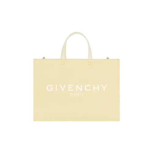 GIVENCHY Washed Cotton Canvas Bag, Tote Bag, Shopping Bag, Handbag Medium Size Women's Light Yellow