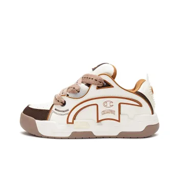 Champion Puffy Shoes, Tear And Play Low Top Skateboard Shoes Women's White Umber