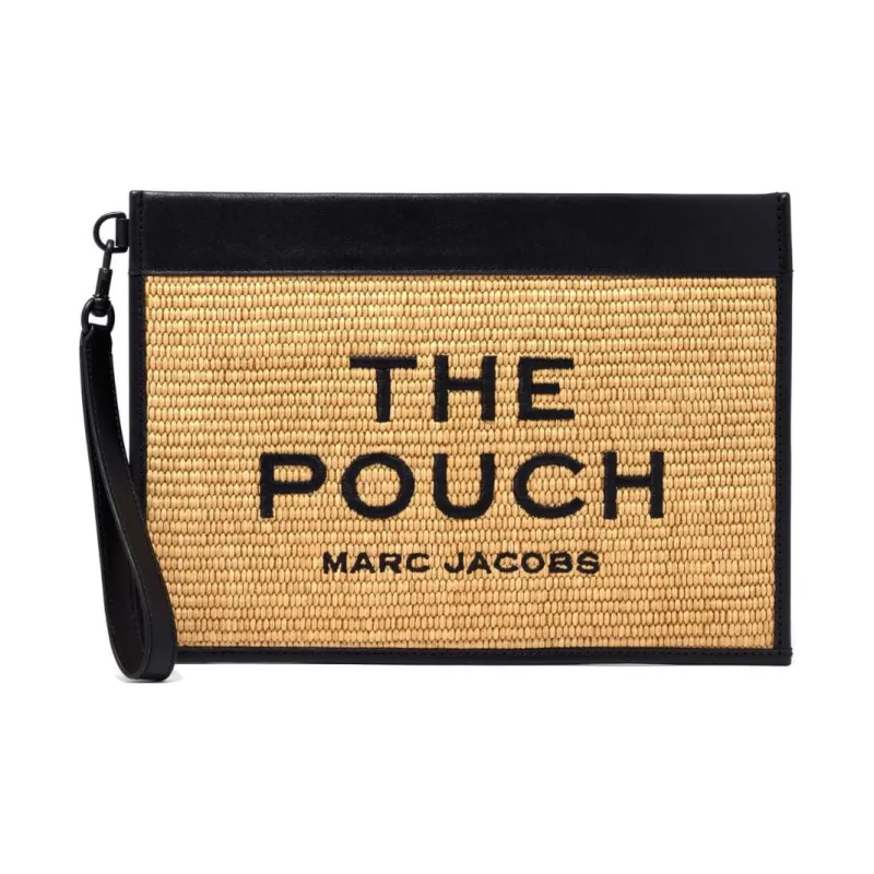 MARC JACOBS Cotton Wristband Clutch Tubas Women's Sand Beige Yellow Black-0
