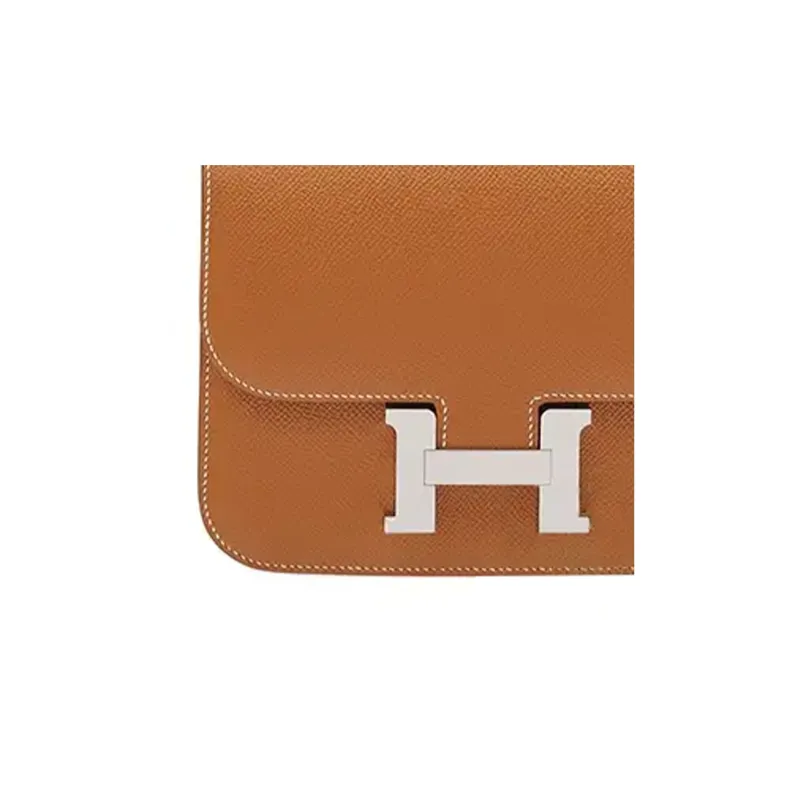 HERMES Constance Epsom Leather Shoulder Bag Crossbody Bag Mini Women's 37gold Gold Brown-3