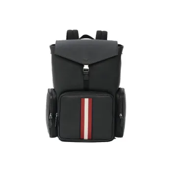 BALLY Recycled Nylon Backpack Large Size Men's Black