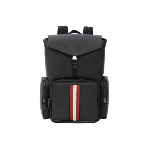BALLY Recycled Nylon Backpack Large Size Men's Black