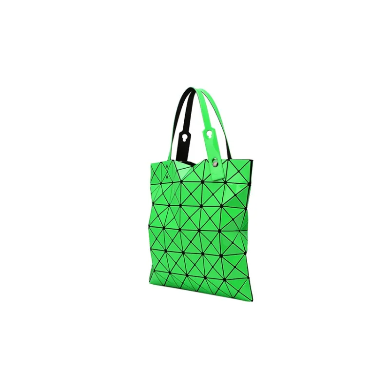 ISSEY MIYAKE Lucent Gloss Artificial Leather Tote Bag, Shopping Bag, Shoulder Bag, Handbag Women's Green-2