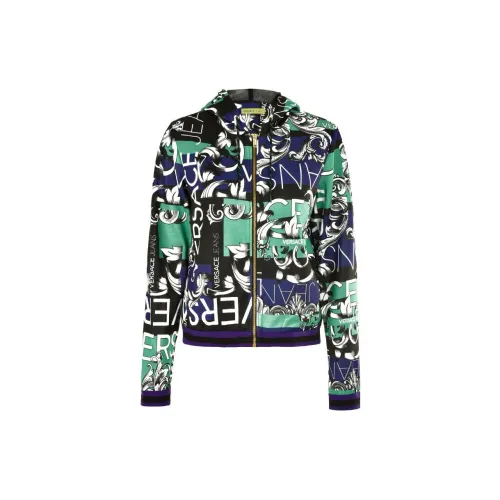 VERSACE JEANS SS23 Jackets Coats Women's Blue