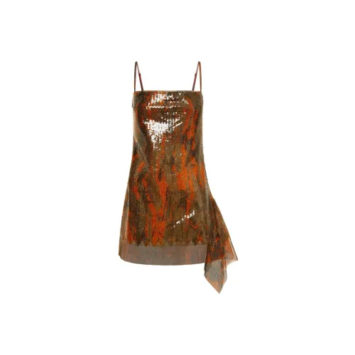 DION LEE Vertical Horizon Sequin-embellished Mini Dress