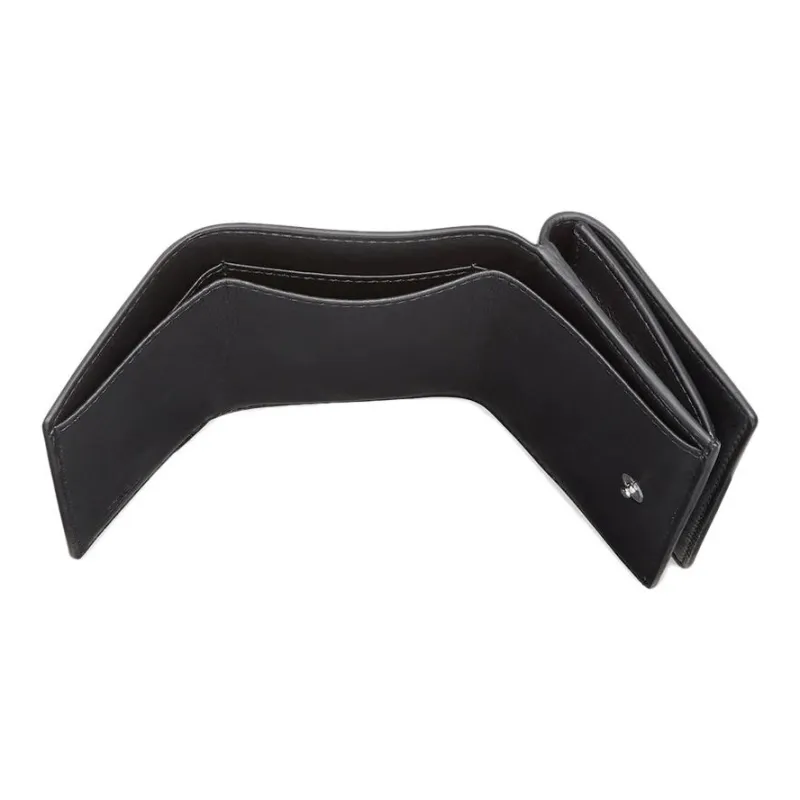 FENDI Calfskin Card Holder, Wallet Regular Men's Black Gray-3